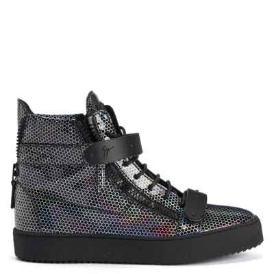 Giuseppe Zanotti Geometric-print High-top Sneakers In Black