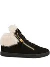Giuseppe Zanotti Kriss Fur-trimmed Zip-detail Sneakers