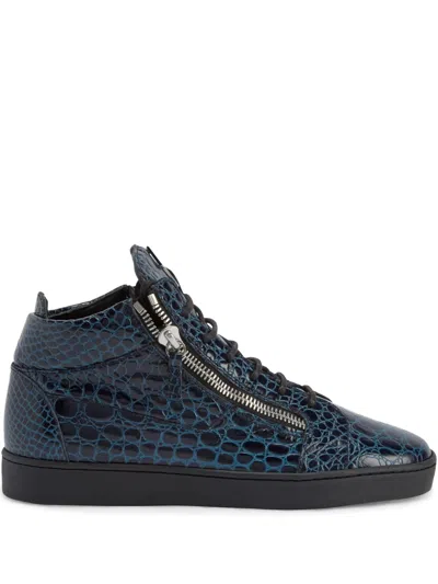 Giuseppe Zanotti Kriss Leather Sneakers In Black