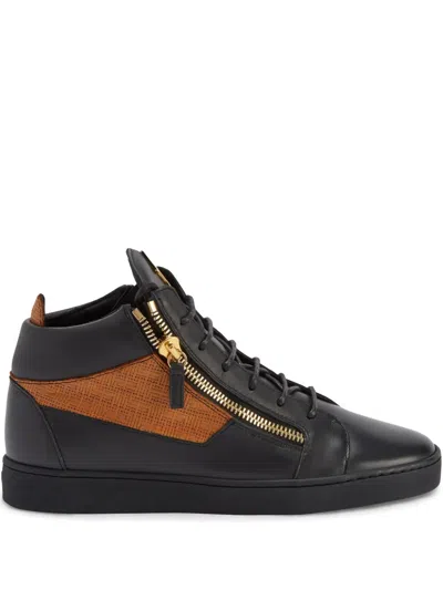 Giuseppe Zanotti Kriss Leather Sneakers In Black