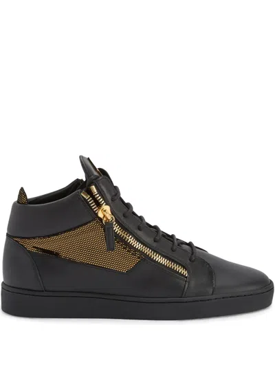 Giuseppe Zanotti Kriss Leather Sneakers In Black