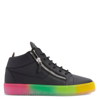 Giuseppe Zanotti Kriss Rainbow Sole Sneakers In Black