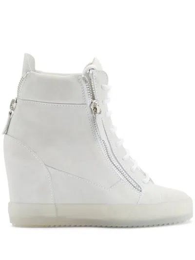 Giuseppe Zanotti Kriss Wedge Sneakers In White