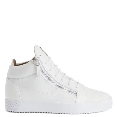 Giuseppe Zanotti Kriss Side Zip Sneakers In White