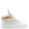 Giuseppe Zanotti Kriss Shearling-lined Mid-top Trainers In White