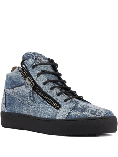 Giuseppe Zanotti Kriss Zip-fastening High-top Sneakers In Blue