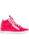 Giuseppe Zanotti Kriss Zip-fastening Patent Leather Sneakers
