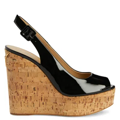 Giuseppe Zanotti Kumikho Wedge Sandals In Black