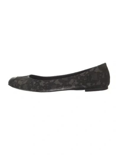 Pre-owned Giuseppe Zanotti Lace Lace Pattern Flats In Black