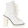 Giuseppe Zanotti Lace-up Boots In White Leather In White