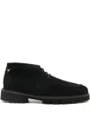 Giuseppe Zanotti Lace-up Suede Desert Boots In Black