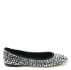 Giuseppe Zanotti Ladies Amur Crystal Suede Ballerina Flats In Black