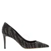 GIUSEPPE ZANOTTI GIUSEPPE ZANOTTI LADIES BLACK CRYSTAL-EMBELLISHED PUMPS