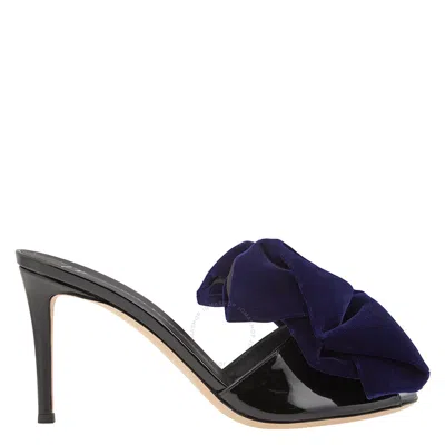 Giuseppe Zanotti Ladies Bow-detail Leather High Mules In Black