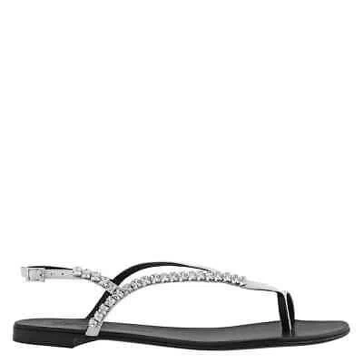 Pre-owned Giuseppe Zanotti Ladies Cortina Rock Stud Flat Sandals In Check Description