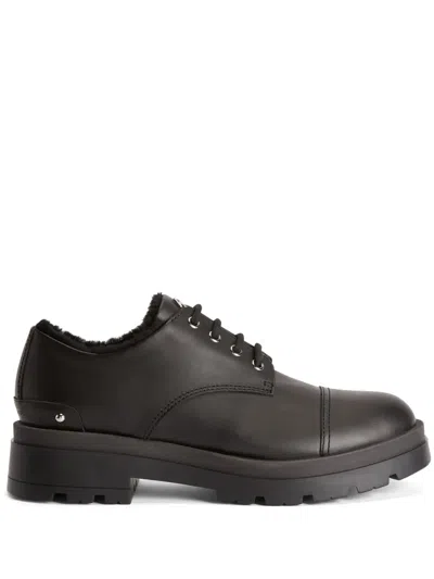 Giuseppe Zanotti Lapley Leather Lace-up Shoes In Brown