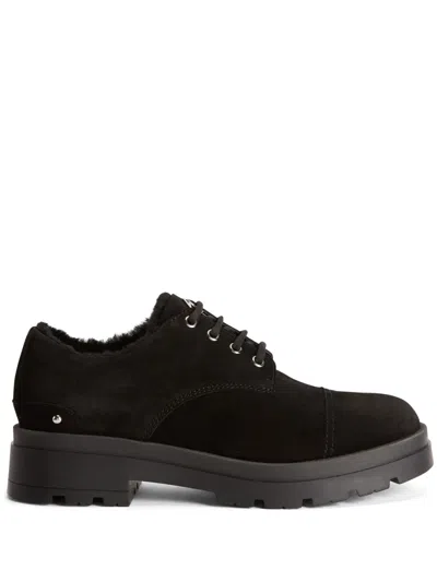 Giuseppe Zanotti Lapley Suede Lace-up Shoes In Black