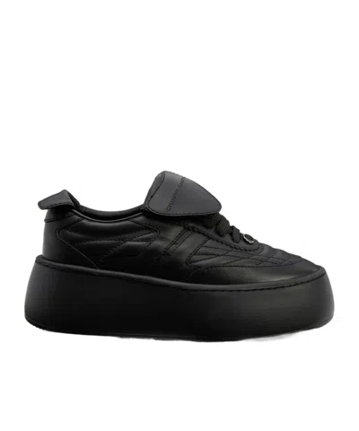 Giuseppe Zanotti League Maxi Leather Trainers In Black