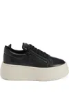 Giuseppe Zanotti Round-head Casual Shoes In Black
