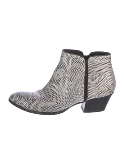 Pre-owned Giuseppe Zanotti Leather Animal Print Chelsea Boots In Black/white