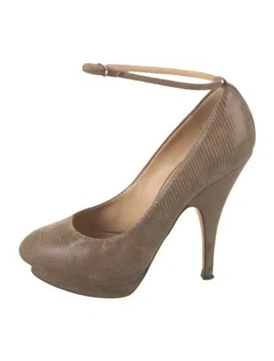 Pre-owned Giuseppe Zanotti Leather Animal Print Pumps In Brown