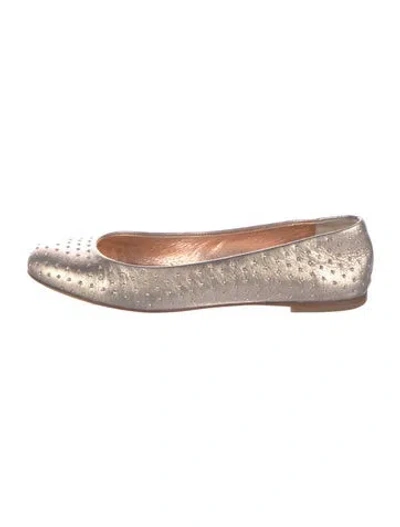 Pre-owned Giuseppe Zanotti Leather Ballet Flats In Neutrals