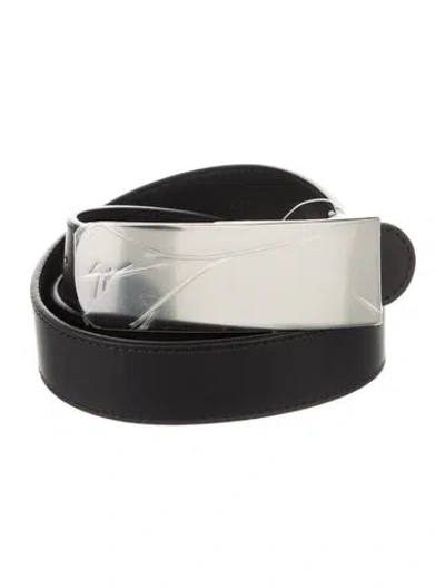 Pre-owned Giuseppe Zanotti Leather Belt Kit In Black