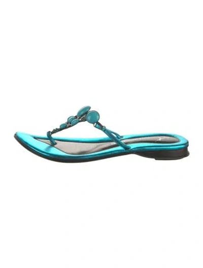 Pre-owned Giuseppe Zanotti Leather In Blue