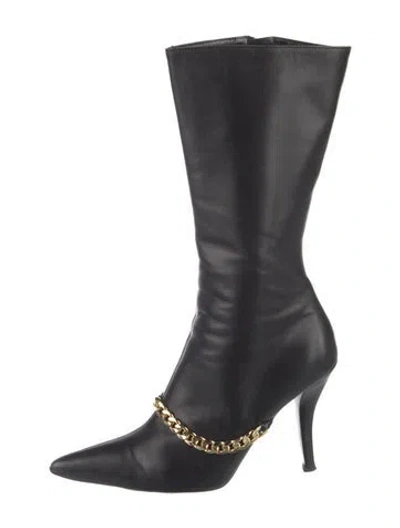 Pre-owned Giuseppe Zanotti Leather Boots In Black