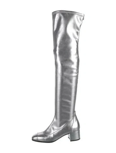 Pre-owned Giuseppe Zanotti Leather Boots In Silver