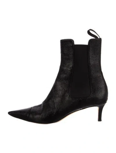 Pre-owned Giuseppe Zanotti Leather Chelsea Boots In Black