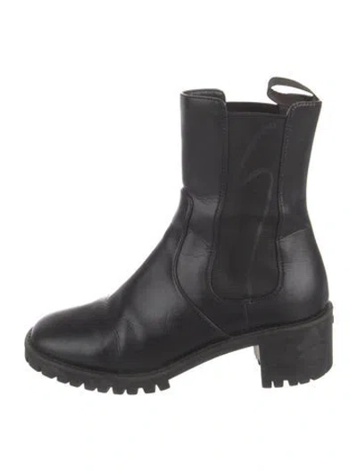 Pre-owned Giuseppe Zanotti Leather Chelsea Boots In Black