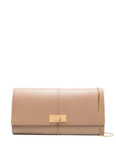Giuseppe Zanotti Leather Clutch Bag In Brown