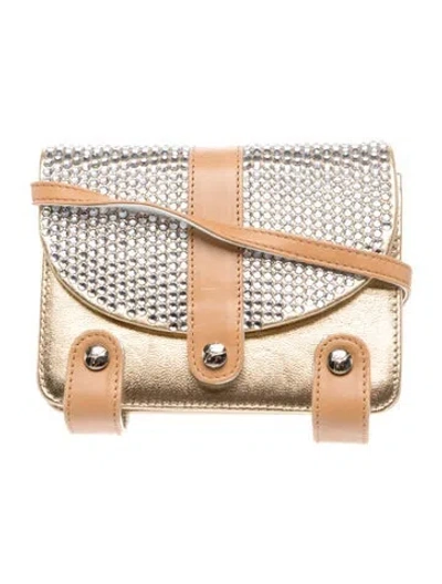 Pre-owned Giuseppe Zanotti Leather Clutch In Gold/metallic/neutrals