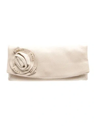 Pre-owned Giuseppe Zanotti Leather Clutch In Neutrals
