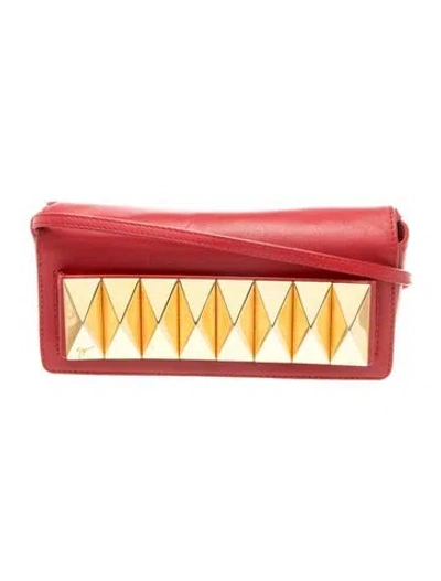 Pre-owned Giuseppe Zanotti Leather Clutch In Red