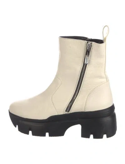 Pre-owned Giuseppe Zanotti Leather Colorblock Pattern Boots In Neutral