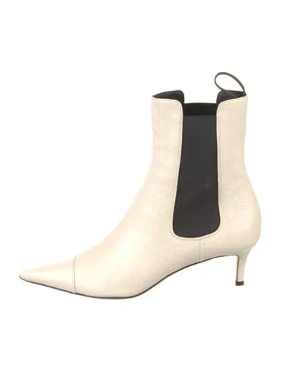 Pre-owned Giuseppe Zanotti Leather Colorblock Pattern Chelsea Boots In Neutral