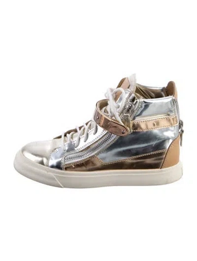 Pre-owned Giuseppe Zanotti Leather Colorblock Pattern Sneakers