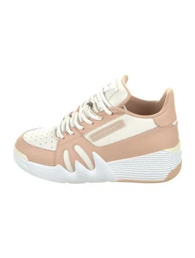 Pre-owned Giuseppe Zanotti Leather Colorblock Pattern Sneakers In Pink