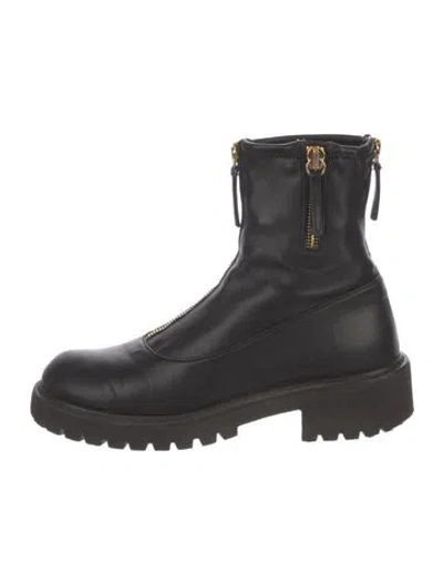 Pre-owned Giuseppe Zanotti Leather Combat Boots In Black