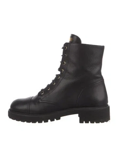 Pre-owned Giuseppe Zanotti Leather Combat Boots In Black