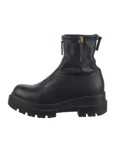 Pre-owned Giuseppe Zanotti Leather Combat Boots In Black