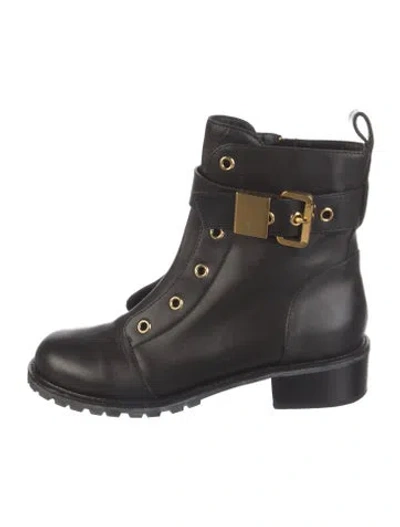 Pre-owned Giuseppe Zanotti Leather Combat Boots In Black