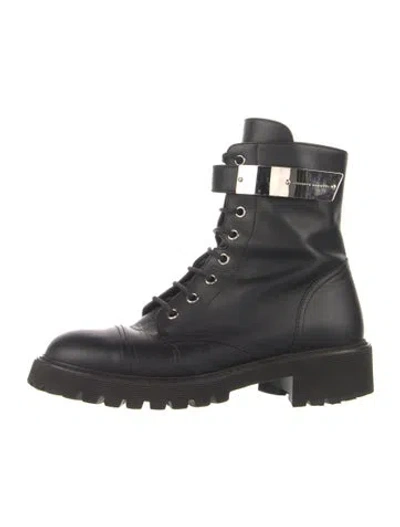 Pre-owned Giuseppe Zanotti Leather Combat Boots In Black