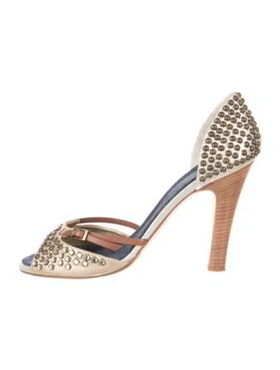 Pre-owned Giuseppe Zanotti Leather Crystal Embellishments Sandals In Transparent