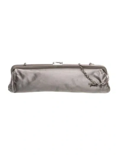 Pre-owned Giuseppe Zanotti Leather Evening Bag In Gray