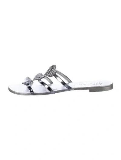 Pre-owned Giuseppe Zanotti Leather Flats In Silver