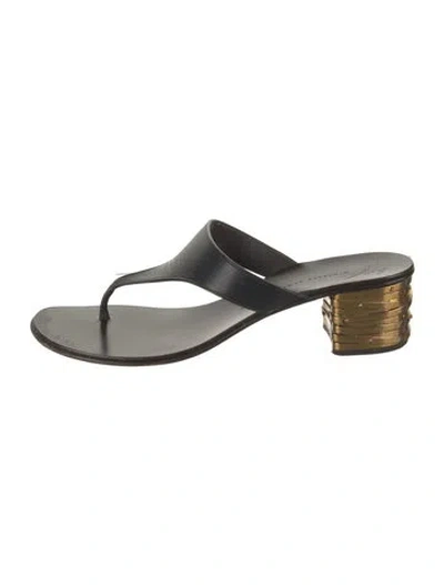 Pre-owned Giuseppe Zanotti Leather Flip Flops In Brown