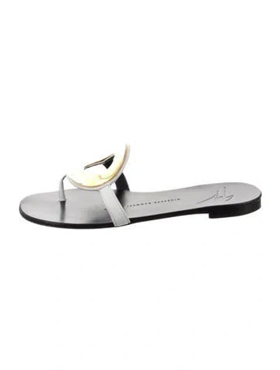 Pre-owned Giuseppe Zanotti Leather Flip Flops In White
